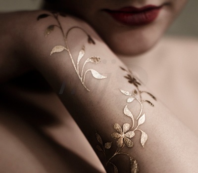 ... temporary tattoos made of 24 karat gold like temporary tattoos from